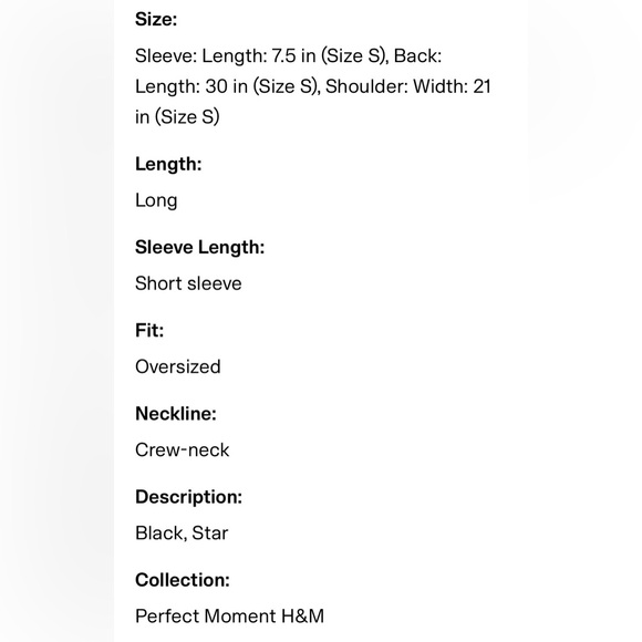 Silver Foil & Black Oversized Short-Sleeve Cotton T-shirt | Large | NWT | H&M - Picture 6 of 8